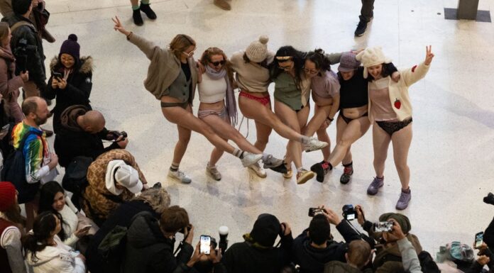 No Trousers Tube Ride Makes a Vibrant Comeback on the London Underground