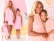 Serena Williams and her daughters match in adorable pink dresses, the result of a fashion collaboration with a tennis twist.
