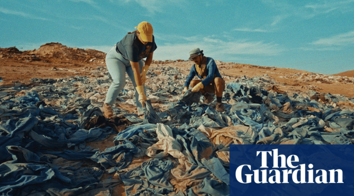 Calvin Klein jeans and other branded clothing were abandoned in the desert and quickly snatched up on an anti-fast fashion website.