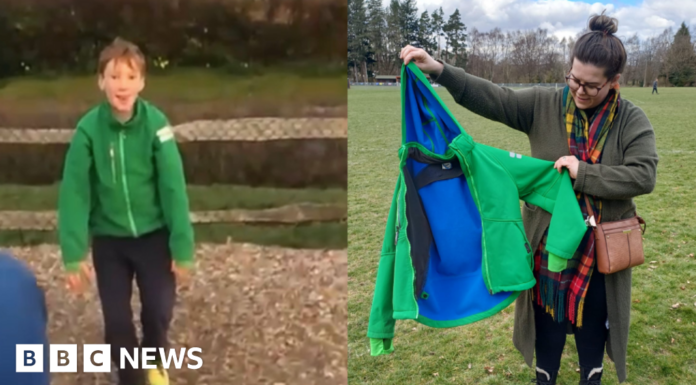 The coat was found 250 miles away from where it was originally donated, years after it went missing.