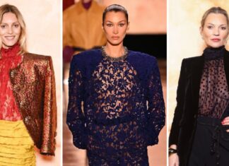 Celebrities showcased daring, cleavage-baring outfits at Paris Fashion Week, with many opting for sheer and revealing designs.