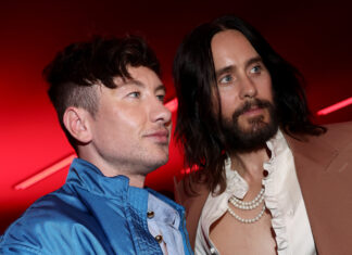 Jared Leto and Barry Keoghan reunite at the Valentino show during Paris Fashion Week, where they were spotted mingling with models and celebrities.