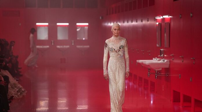 Valentino’s creative director, Pierpaolo Piccioli, staged a surprise exhibition at the Paris fashion week, transforming public restrooms into an unconventional setting for a luxurious high-fashion show.