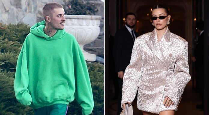 Hailey Bieber made a stylish appearance at Paris Fashion Week, flaunting a glamorous velvet dress.