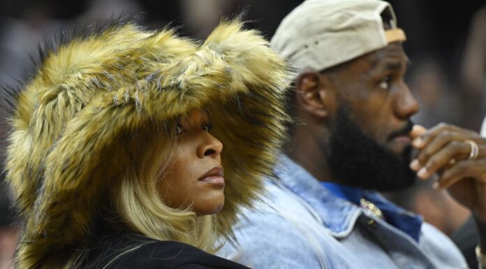 Savannah James shows off her sense of style as she wears a fantastic outfit that is a rare fashion success on the Lakers sidelines.