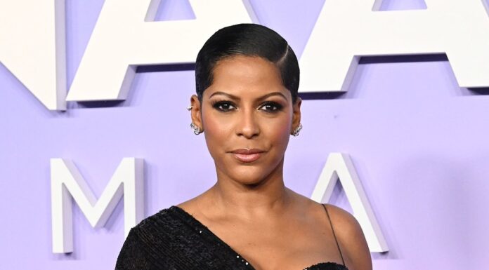 Tamron Hall made a serious fashion statement in a cut-out dress during a special anniversary show.