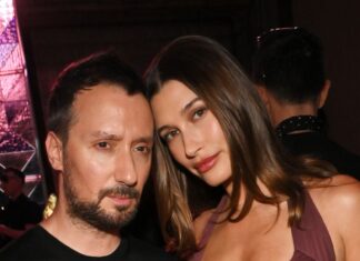 Hailey Bieber honored Anthony Vaccarello at the Fashion Trust U.S. 2025 Awards.