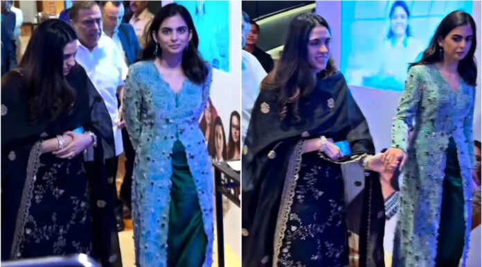 Isha Ambani and Shloka Mehta made a stunning appearance at an awards ceremony, showcasing their impeccable taste in ethnic wear and highlighting the fashionable pedigree inherited from their families.