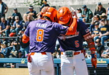 The No. 4 Tigers clinched the series in run-rule fashion at Cal.