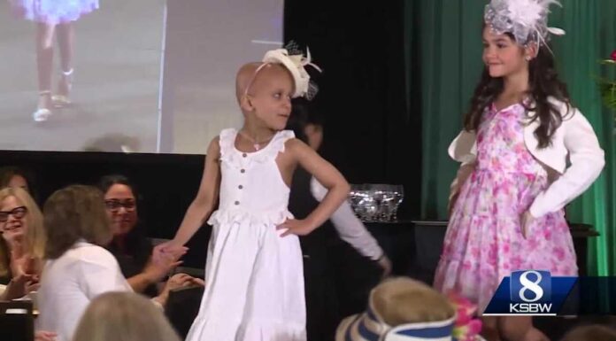 A six-year-old boy battling cancer stole the spotlight at a California fashion show.