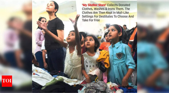 A pop-up boutique is elevating the aesthetic and mood of a homeless shelter with its trendy fashion.